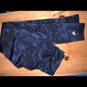 Head Marble Black & Blue Workout Leggings